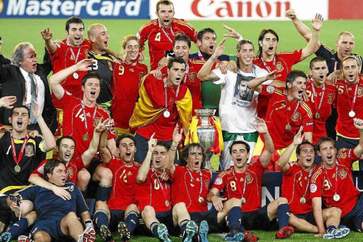 La selección de España ganó la última edición de la Eurocopa, que se disputó en 2008, al derrotar en la final a Alemania 1 – 0, en partido disputado el 29 de junio en el estadio Ernst-Happel-Stadion de Viena, Austria. (Foto: Tomada de Internet / VANGUARDIA LIBERAL)