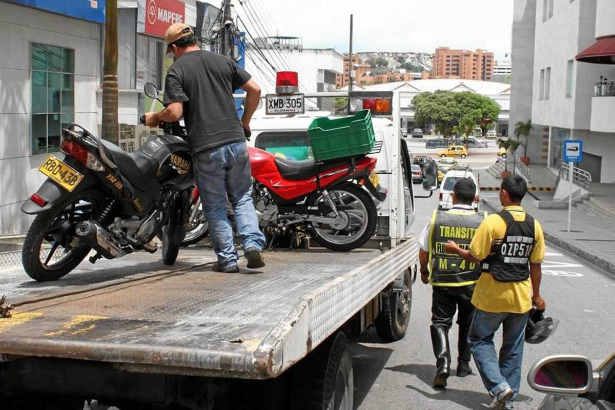 Pese a las restricciones algunos conductores violaron la medida y sus velocípedos fueron inmovilizados. (Foto: Suministrada/VANGUARDIA LIBERAL)