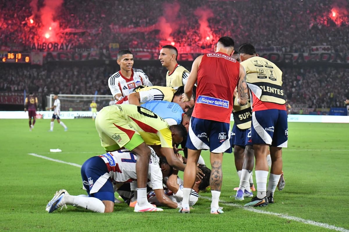 3-0. José Enamorado acerca al Junior a su undécimo título de la liga colombiana. Foto: Colprensa.