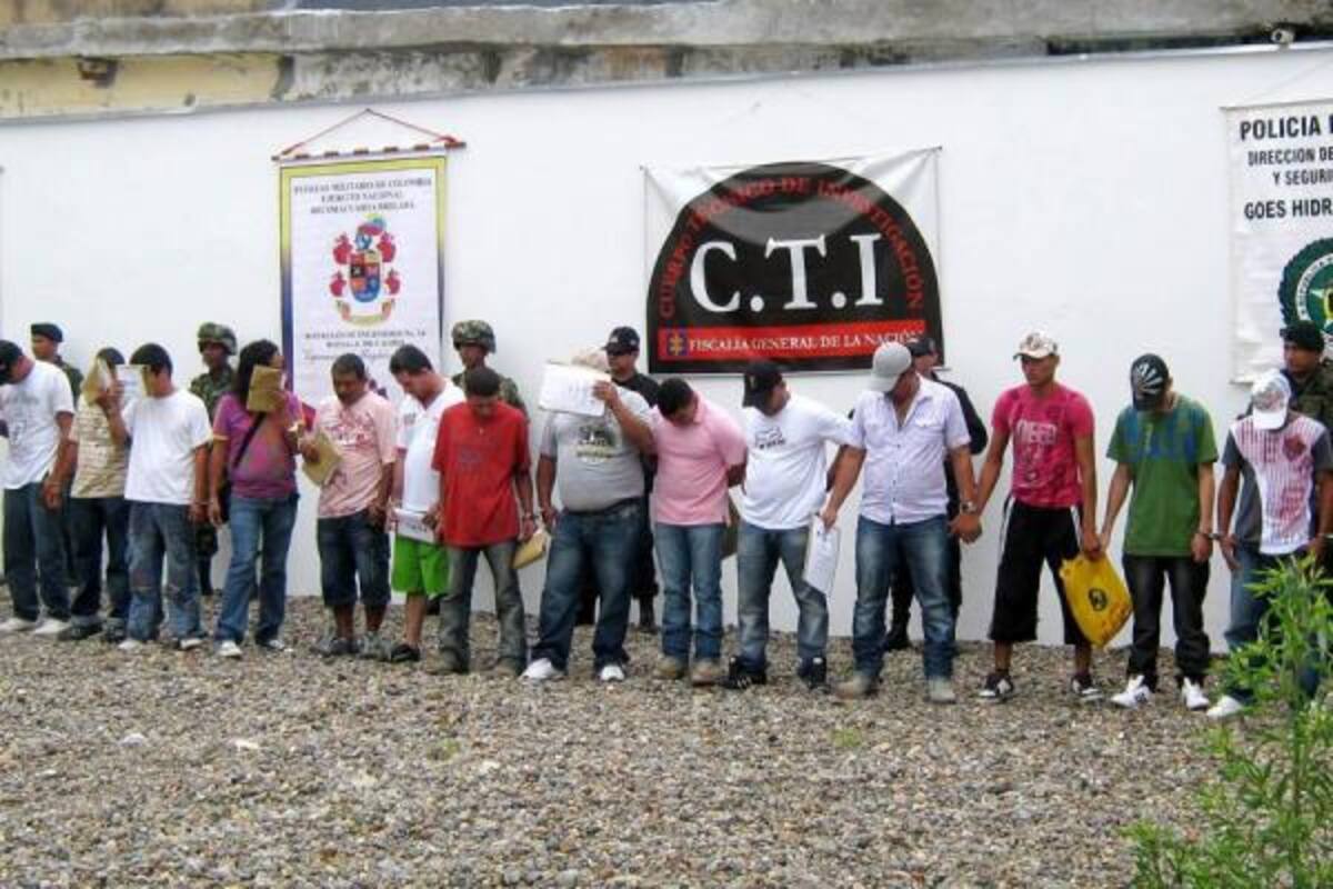 25 de los 31 capturados entre el pasado 15 y 16 de septiembre en diferentes puntos del Magdalena Medio, fueron condenados a al privación de su libertad luego de que aceptaran su responsabilidad en los delitos imputados y manifestaran su deseo de preacordar con la Fiscalía. Los seis restantes, ya tienen escrito de acusación. (Foto: Archivo/VANGUARDIA LIBERAL)