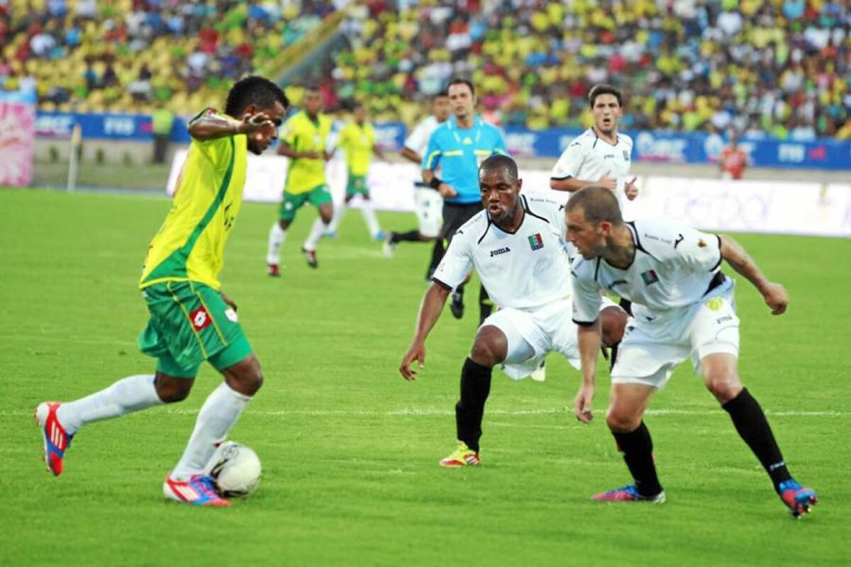 Once Caldas fue el visitante más favorecido de la jornada al imponerse 2-1 en casa de Real Cartagena. (Foto: Colprensa / VANGUARDIA LIBERAL)