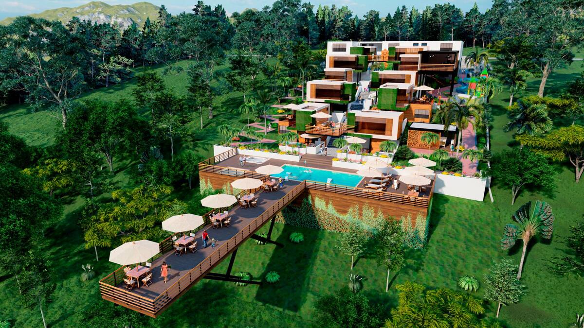 Este proyecto tendrá módulos habitacionales independientes de dos plantas y dos suites de lujo con jacuzzi y vista al río Fonce. / Suministrada
