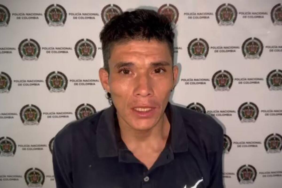 Captura del presunto asesino. Foto: Policía.