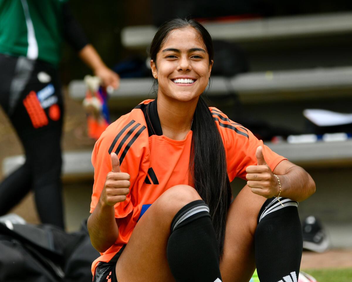 Maithé López, jugadora santandereana de la selección Colombia Sub-20. Foto: FCF.
