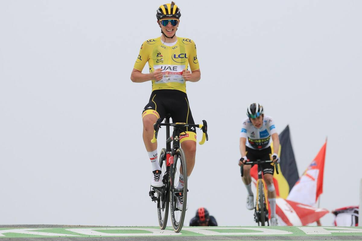 Pogacar gana la etapa reina del Tour y refuerza el liderato, mientras que 'Rigo' Urán ahora es cuarto. EFE / VANGUARDIA