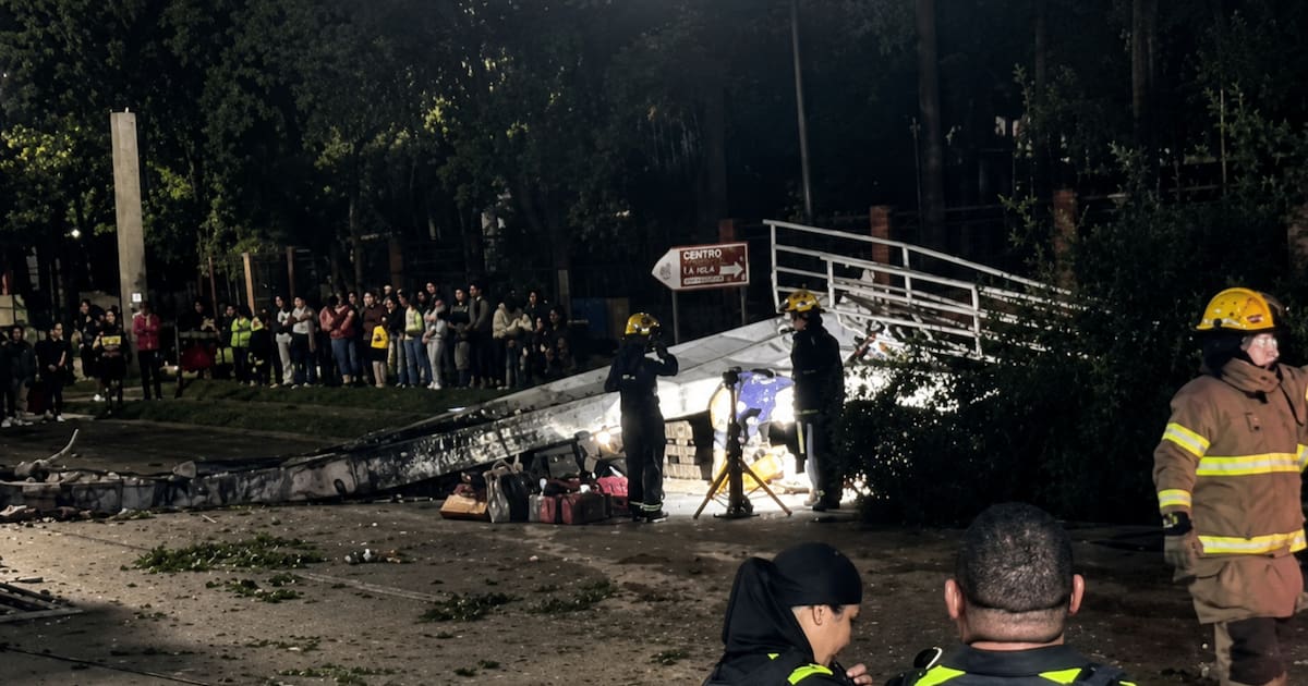 Colapso de puente peatonal en Girón deja un fallecido y dos heridos