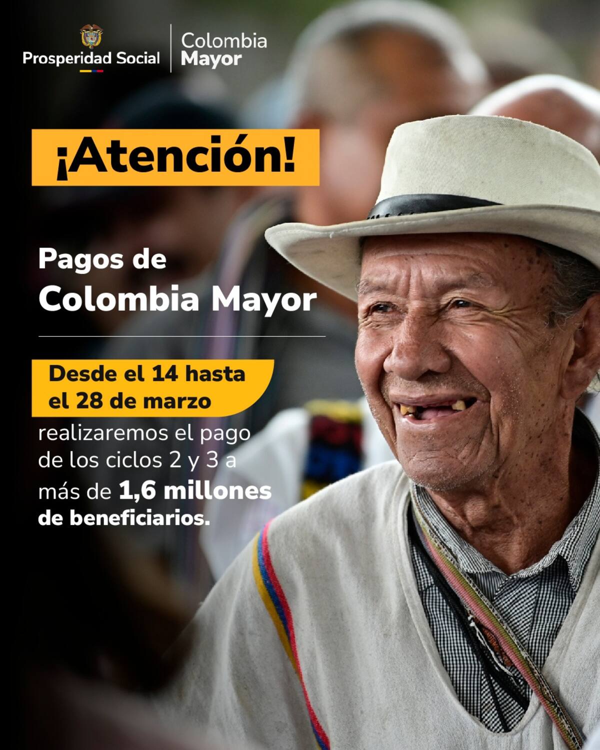 Colombia Mayor: así puede acceder a los pagos de los ciclos 2 y 3 en marzo