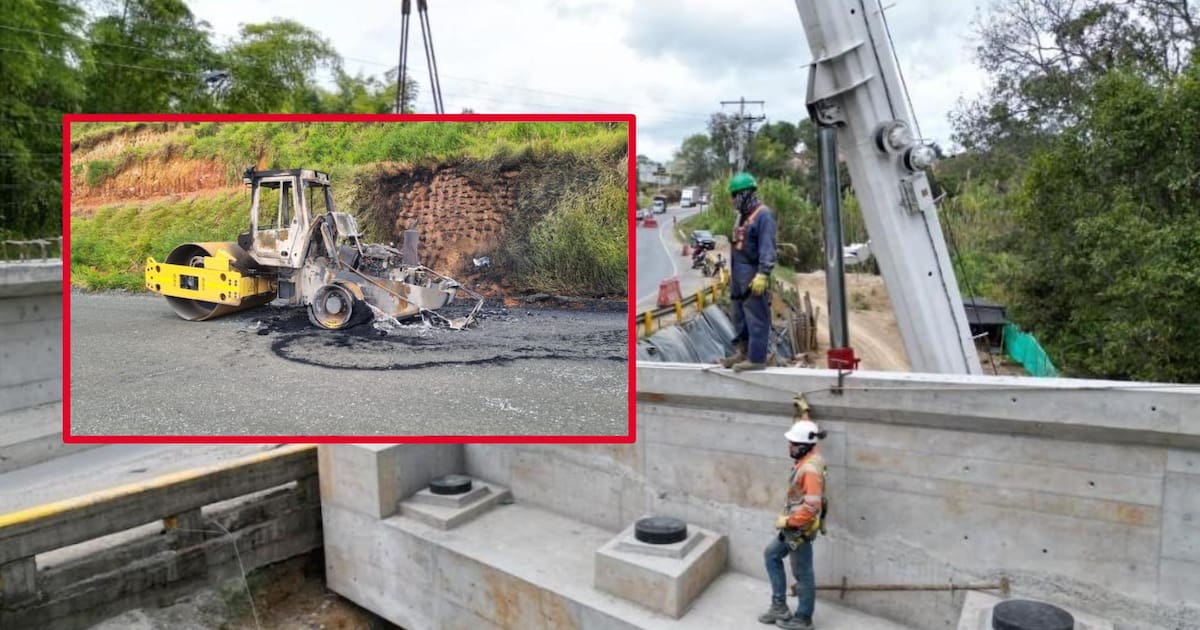 Suspendieron la construcción de una vía en el Cauca por constante quema ...