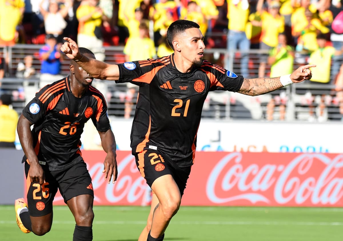 Celebración de gol de Daniel Muñoz. // Colprensa.