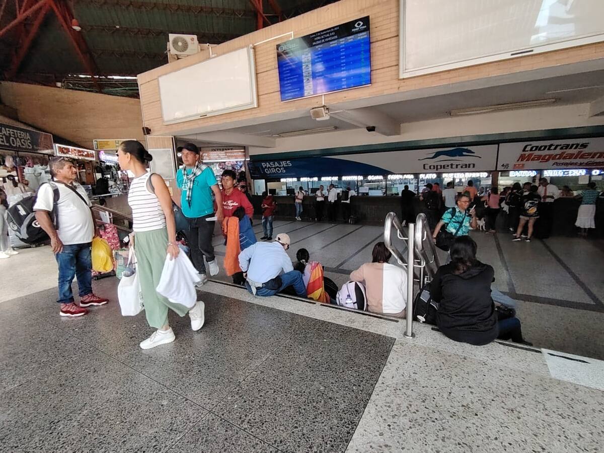 Así lucía la Terminal de Transportes de Bucaramanga, el pasado lunes