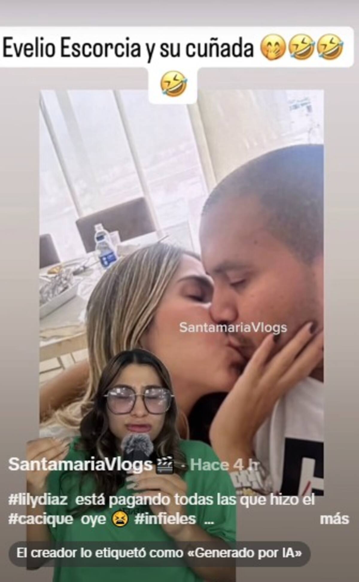 La influencer que es conocida en TikTok como @santamaria1.1 compartió la historia y la foto. //Foto: captura de video.
