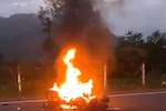 Impactante accidente: así fue el siniestro que dejó un motociclista calcinado