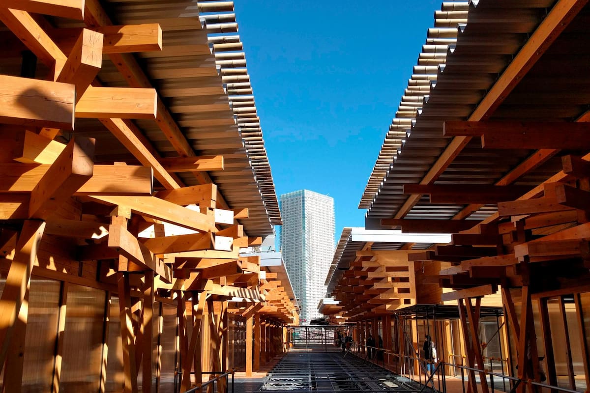 Tokio 2020 muestra una plaza “reciclable” como epicentro de la Villa Olímpica (Foto: EFE)