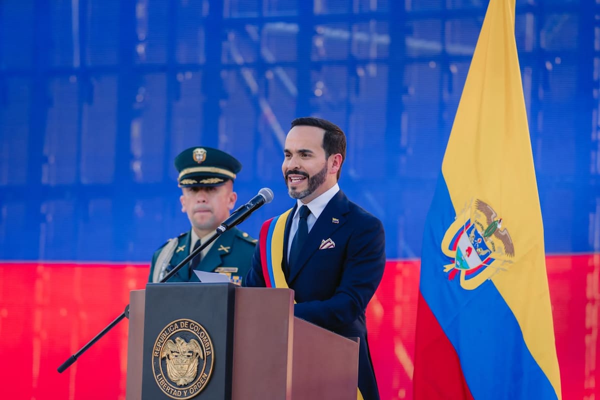 Abelardo de la Espriella da su primer discurso como presidente. // Foto: cortesía del Gobierno de Abelardo de la Espriella.