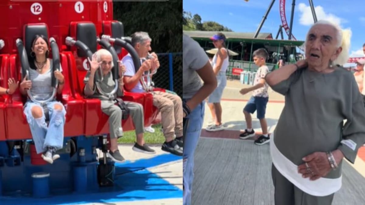 ¡Lección de vida en el Quindío! La “superabuela” que conquistó las montañas rusas del Parque del Café.