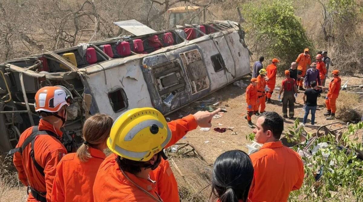 Accidente de autobús con peregrinos en Alagoas, Brasil.
Foto: redes sociales.