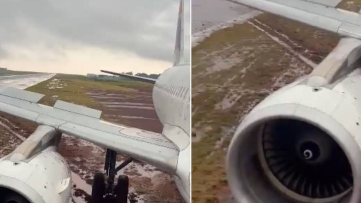 Avión de Latam se sale de la pista durante aterrizaje en aeropuerto de Brasil.