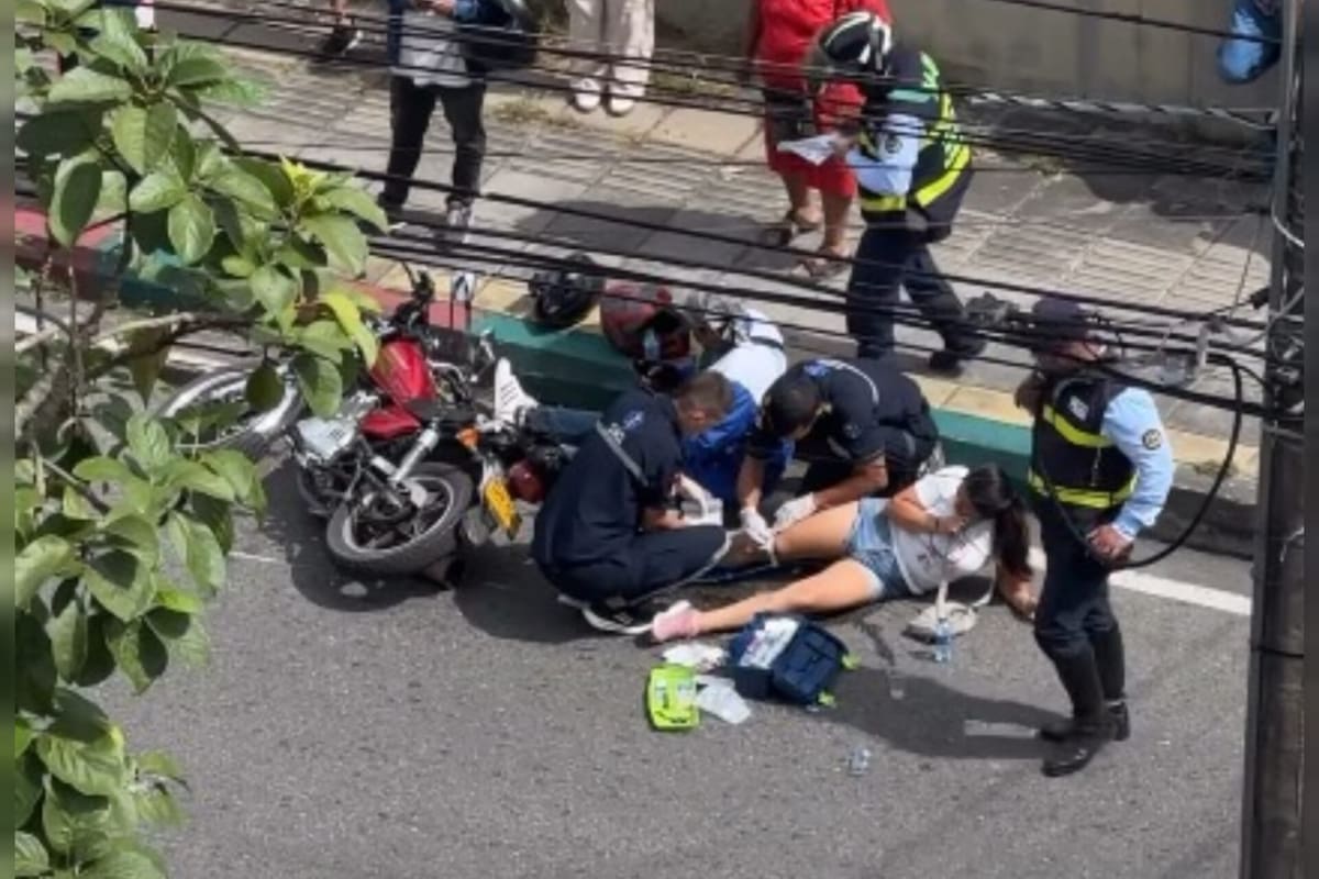 Conductor huyó tras violento accidente en Floridablanca.
Foto: cortesía.