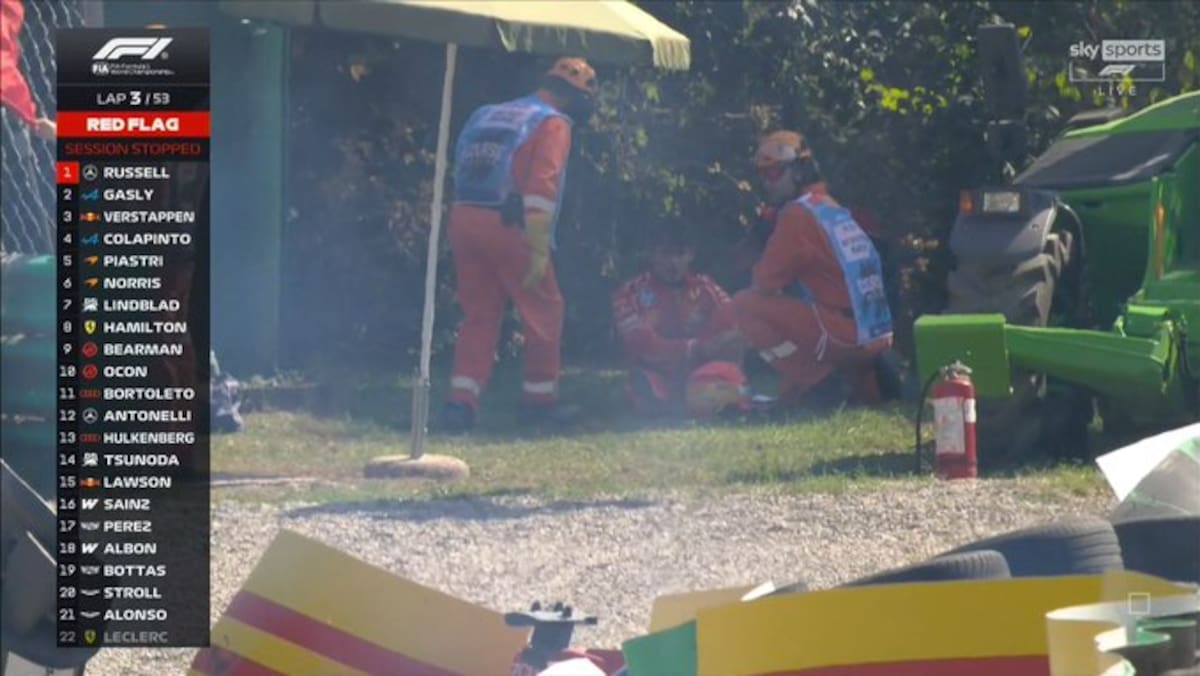 ¡Bandera roja en Monza tras un brutal accidente de Leclerc!