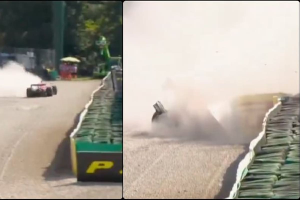 Charles Leclerc sufrió un fuerte accidente en la curva Parabólica de Monza, un impacto brutal que afortunadamente terminó sin consecuencias físicas graves para el piloto monegasco