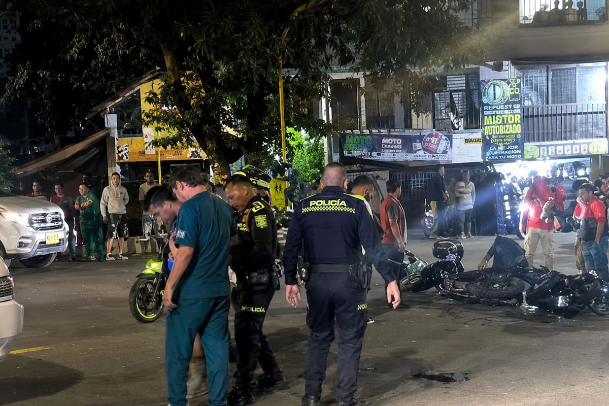 Accidente entre tres motocicletas generó congestión vehicular en Piedecuesta