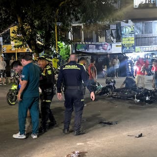 Accidente entre tres motocicletas generó congestión vehicular en Piedecuesta