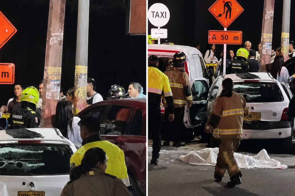 Accidente múltiple en Bogotá dejó un peatón muerto y varios heridos. | Foto: Tomado de Video.