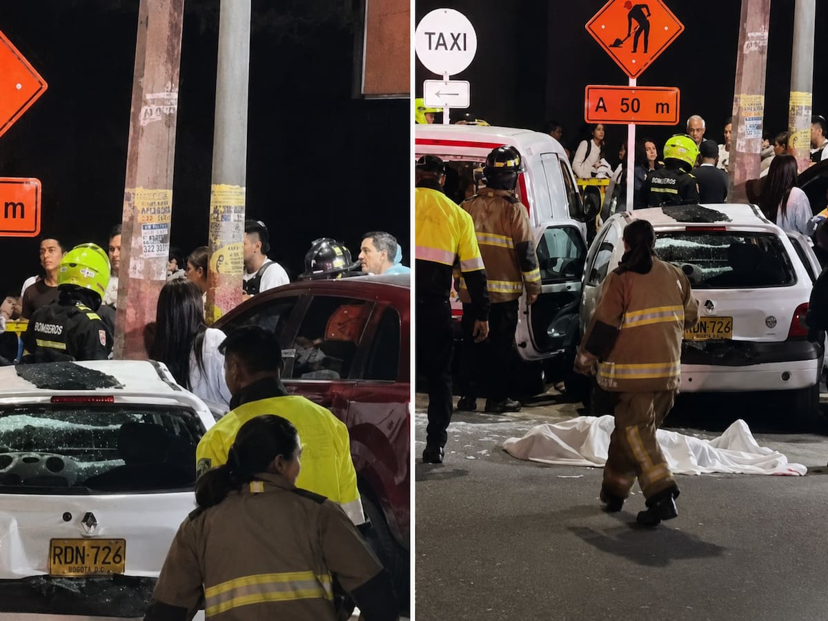 Accidente múltiple en Bogotá dejó un peatón muerto y varios heridos. | Foto: Tomado de Video.