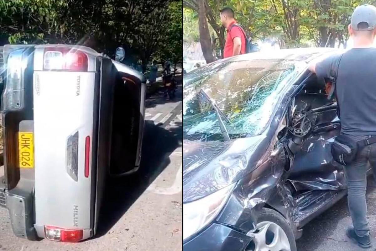La Secretaría de Tránsito de Piedecuesta se ha encargado de investigar el percance. Se espera la confirmación de los hechos. Fotos suministradas/VANGUARDIA
