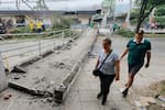 Así era el tractocamión que derribó el puente peatonal en Girón y causó la muerte de una persona