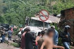 Accidente en la vía El Playón-Rionegro: volqueta chocó contra viviendas y dejó varios heridos