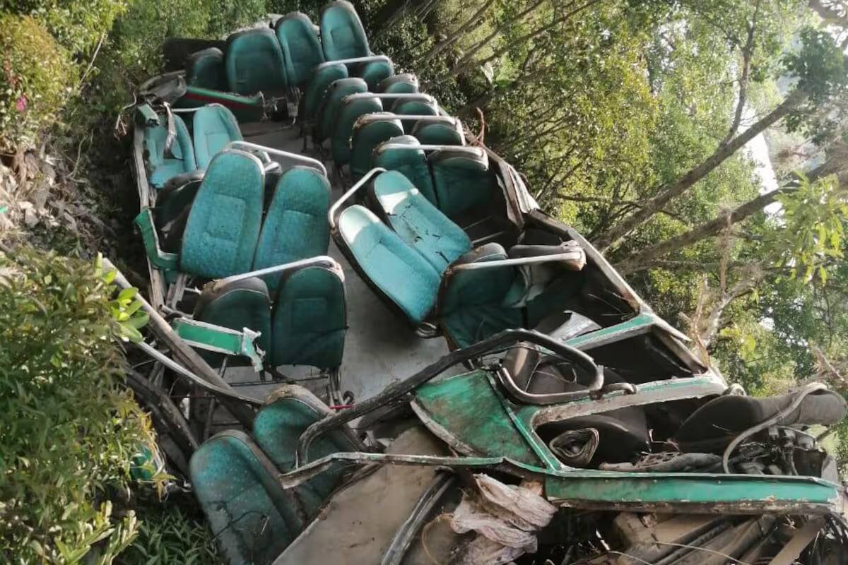 Accidente de bus escolar en San Andrés, Santander.