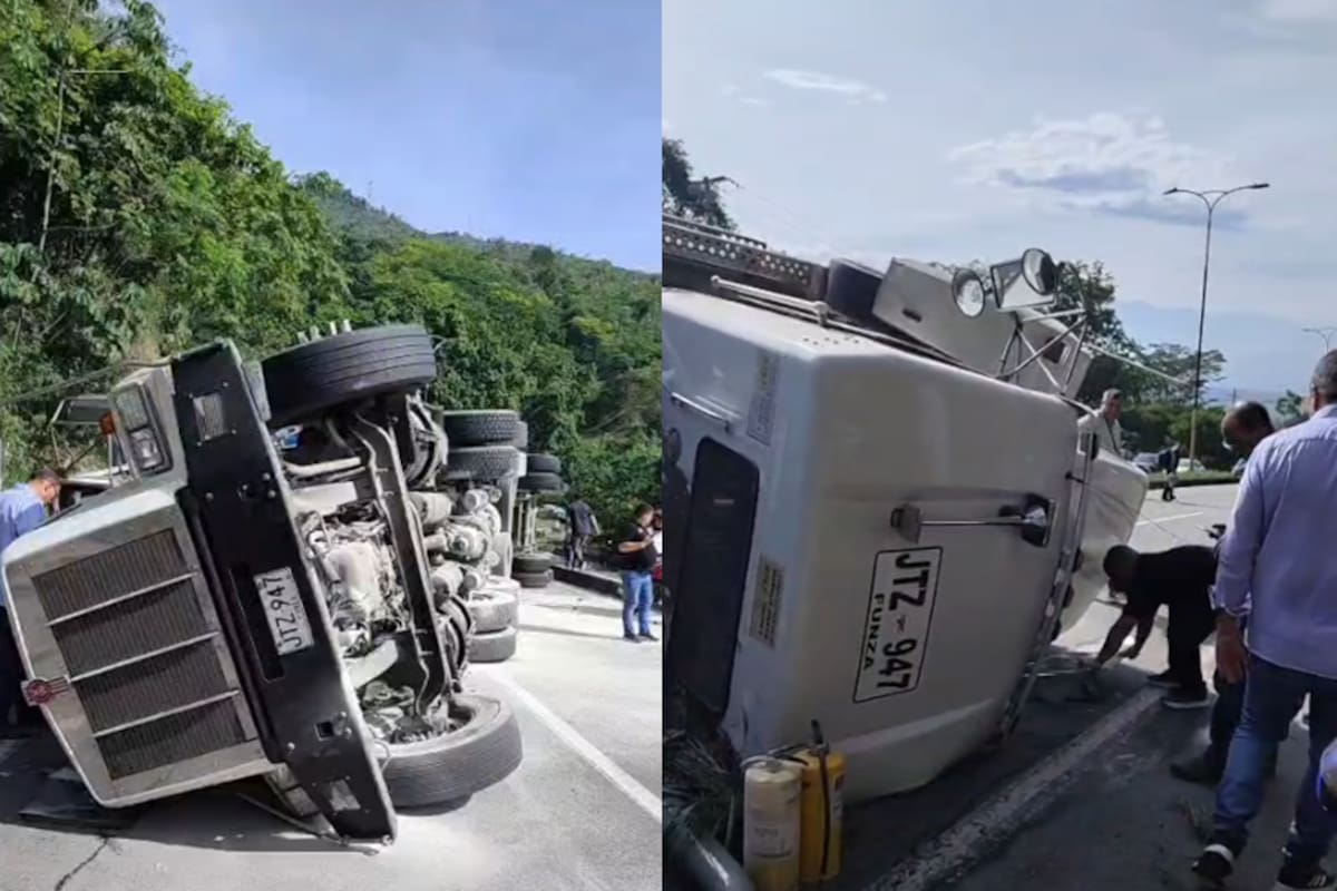 Accidente en la vía Girón - Lebrija.
Foto: captura de video.