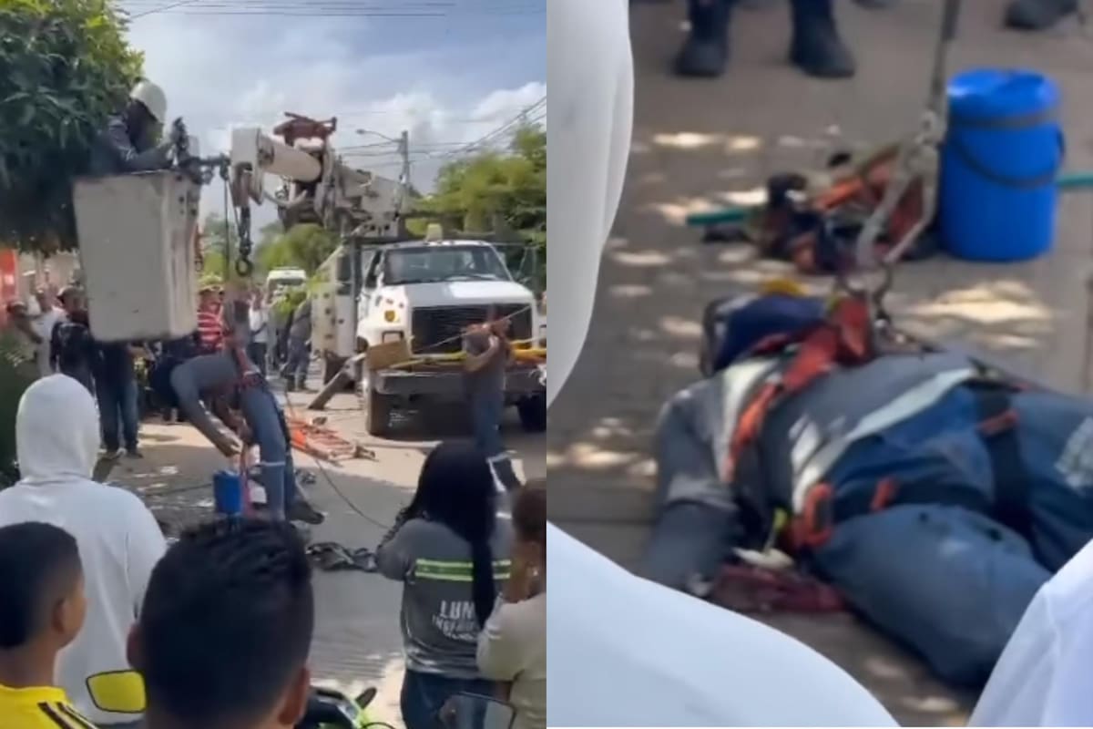 Un fuerte sonido alertó a los trabajadores, quienes descubrieron que su compañero estaba suspendido y, al verificar, confirmaron su fallecimiento. FOTO: REDES SOCIALES.