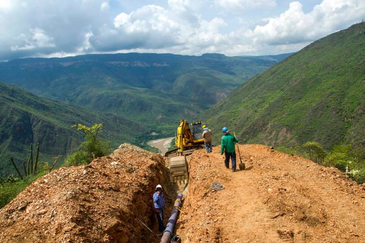 El acueducto bombeará agua desde el río Chicamocha para subirla a 1.300 metros, y poder abastecer el casco urbano y la parte baja del municipio de Los Santos. (Foto: Suministrada / VANGUARDIA LIBERAL)