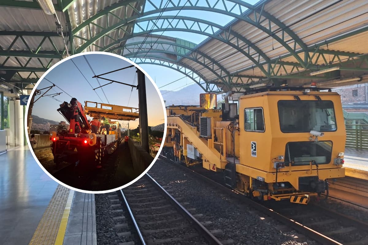 Afectaciones en la Línea A del Metro de Medellín por falla en un vehículo auxiliar. Foto: X - Metro de Medellín