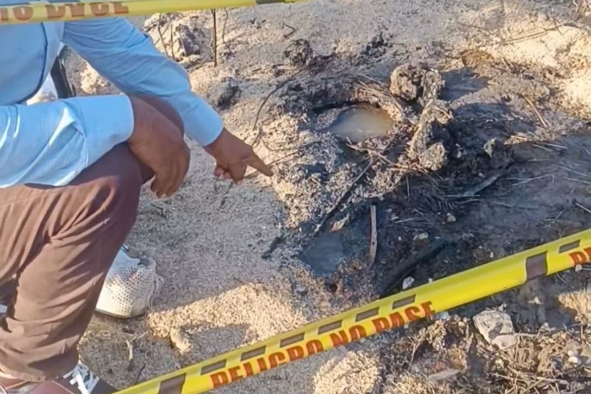 El afloramiento de crudo fue hallado en un predio privado, ubicado en la vereda la Vizcaína en jurisdicción de San Vicente de Chucurí.
Suministrada/Vanguardia