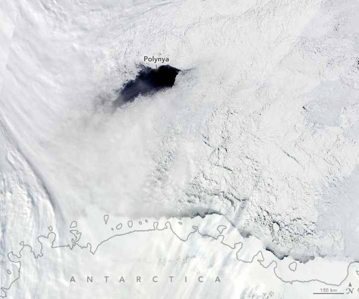El agujero de hielo antártico se encuentra en el mar de Weddell. Tomada de X / VANGUARDIA