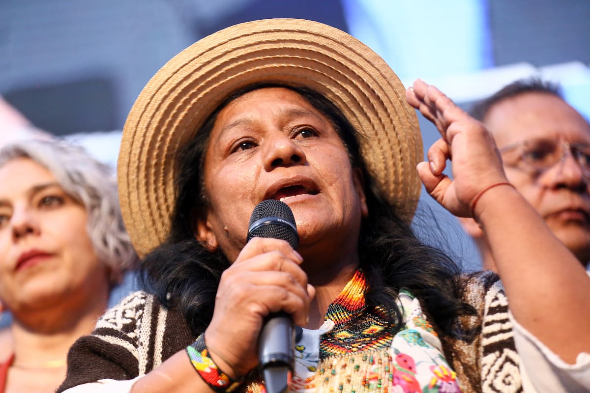 Aida Quilcué aclaró polémica por comentario sobre universitarios. // Foto: Colprensa - Lina Gasca)