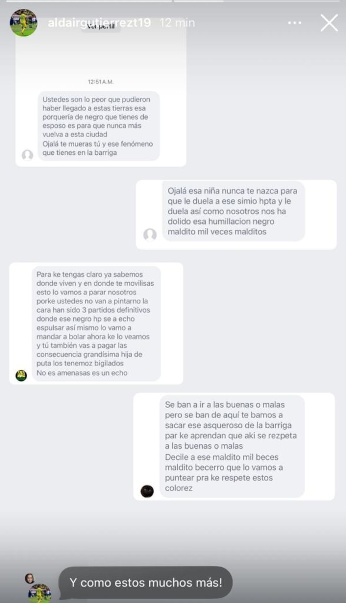 Aldair Gutiérrez, jugador de Atlético Bucarmanaga denuncia amenazas de muerte contra él y su familia. Foto: Pantallazo.