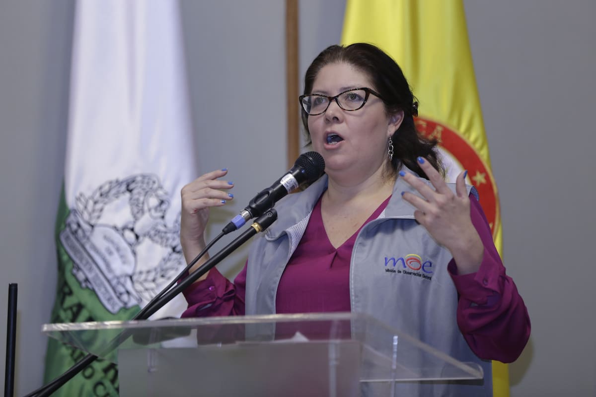 Alejandra Barrios Cabrera, directora Nacional de la Misión de Observación Electoral (MOE). // Foto: Colprensa - Sergio Acero.