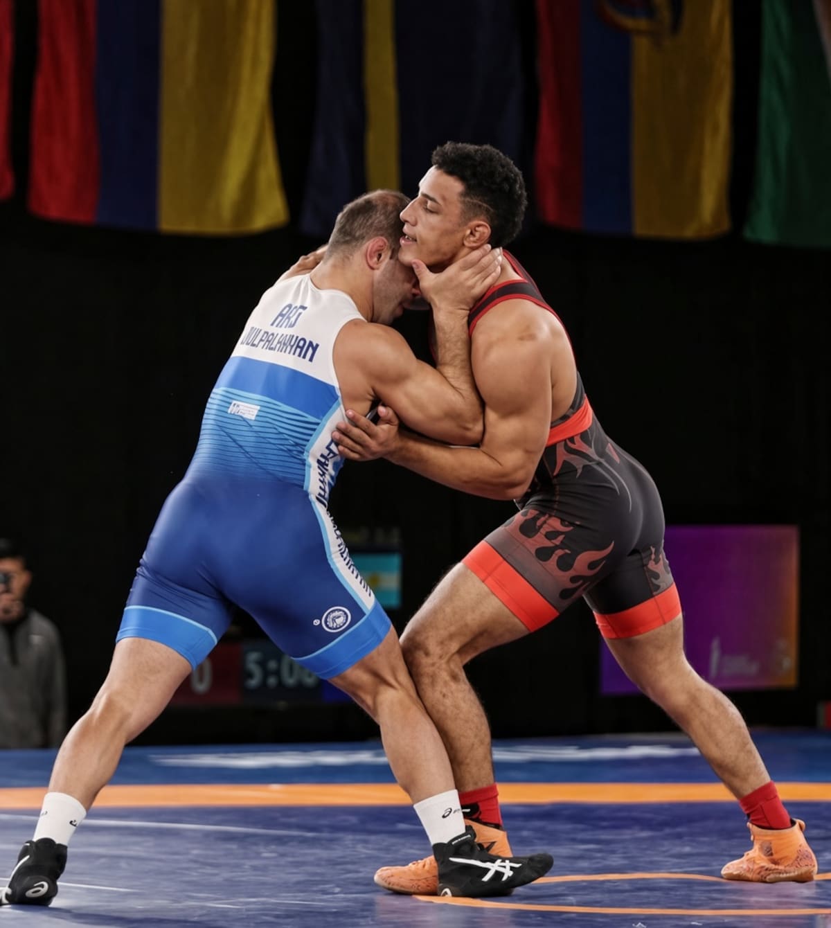 El santandereano Alexis Cuero terminó segundo en los 77 kilogramos de la lucha grecorromana de los Juegos Sudamericanos. Foto: redes de Alexis.