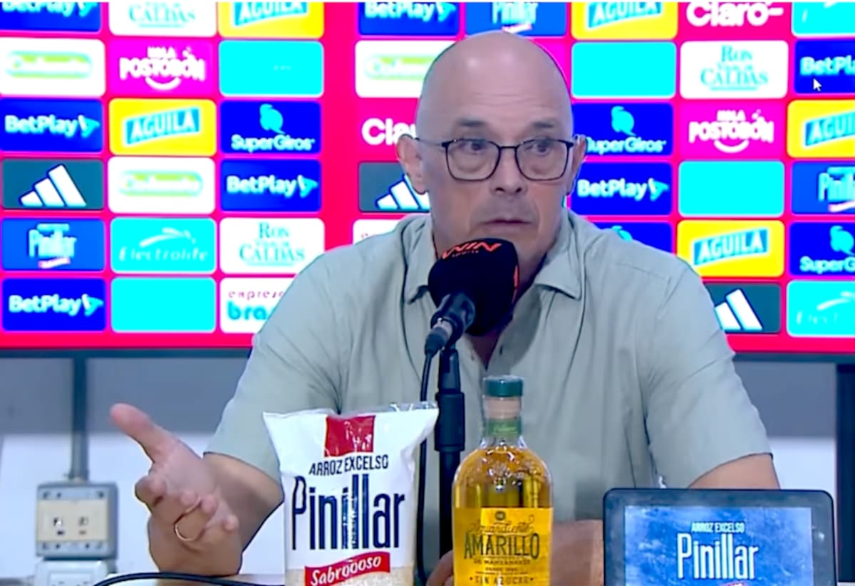 Alfredo Arias, director técnico de Junior, durante la rueda de prensa del sábado 29 de agosto tras el empate 1-1 con Independiente Santa Fe por la octava fecha de la Liga BetPlay Dimayor.//Captura de pantalla.