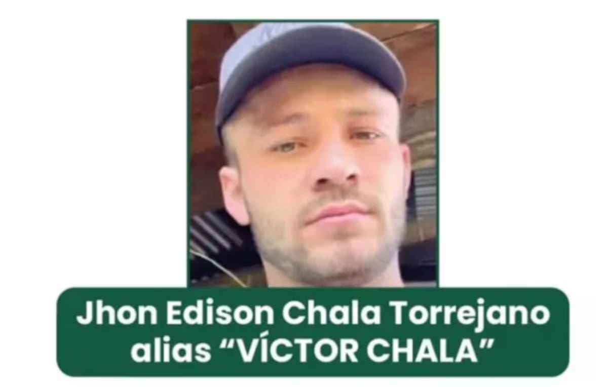 Alias Chalá, presunto integrante del frente 36 de las disidencias de las Farc.
Foto: MinDefensa.