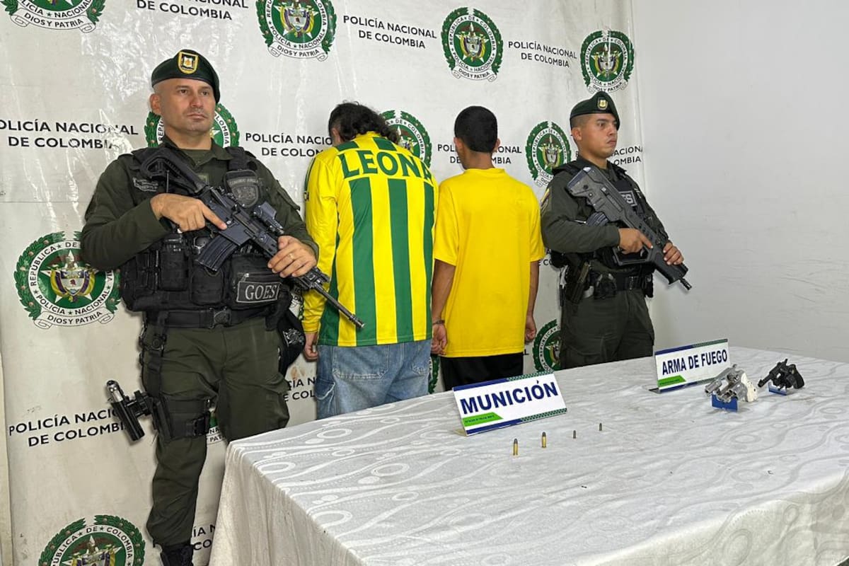 Alias ‘Champi’ y ‘Cachetes’ fueron interceptados por uniformados de la Policía.