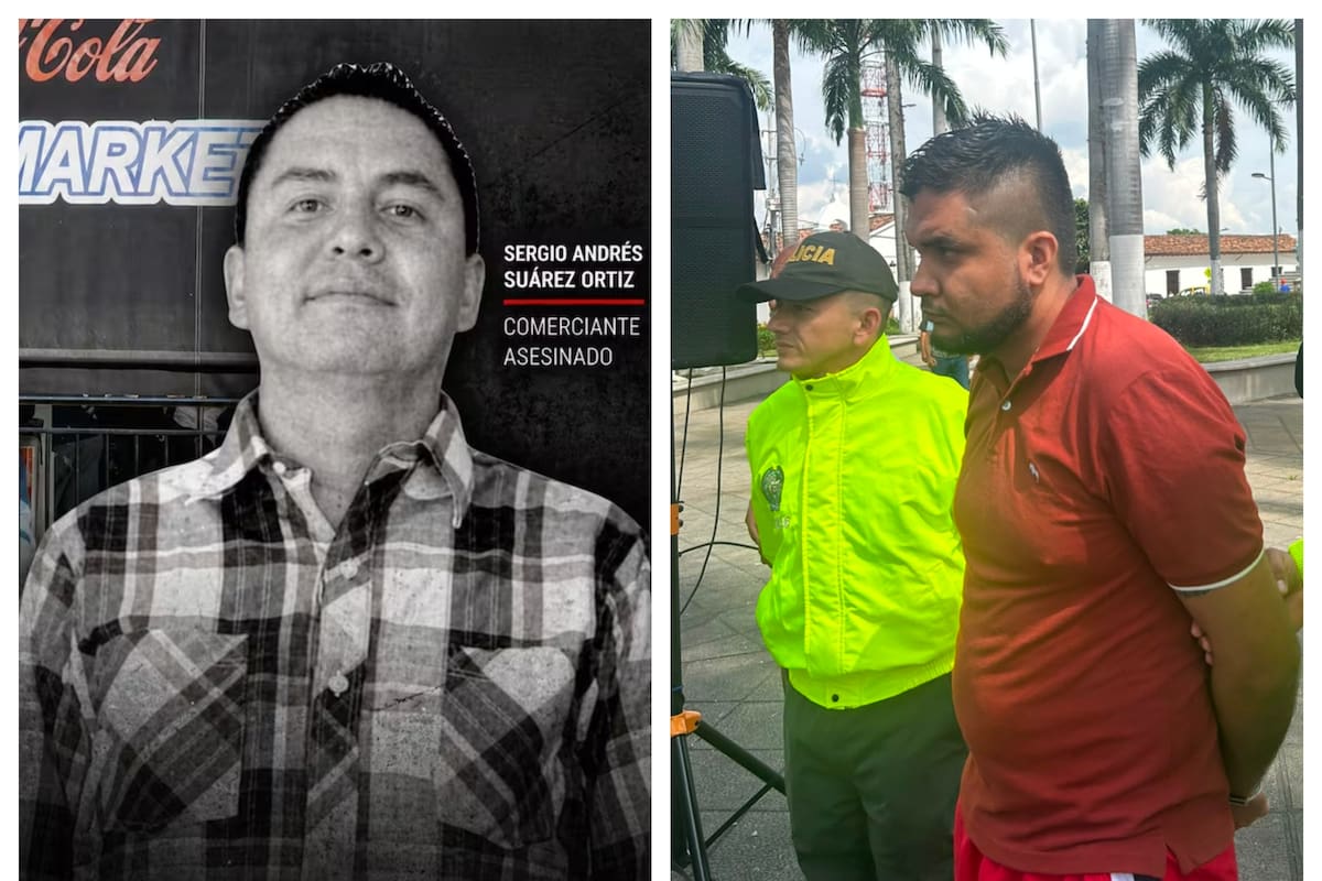 Alias ‘El Loco’ fue presentado por la Policía en el parque García Rovira tras ser señalado del asesinato del tendero Sergio Andrés Suárez.