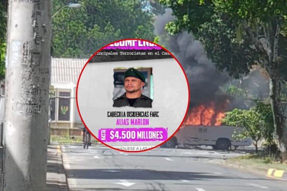 Alias 'Marlon', cabecilla de las disidencias de las Farc, señalado de atentados en Cauca del 25 de abril de 2026.