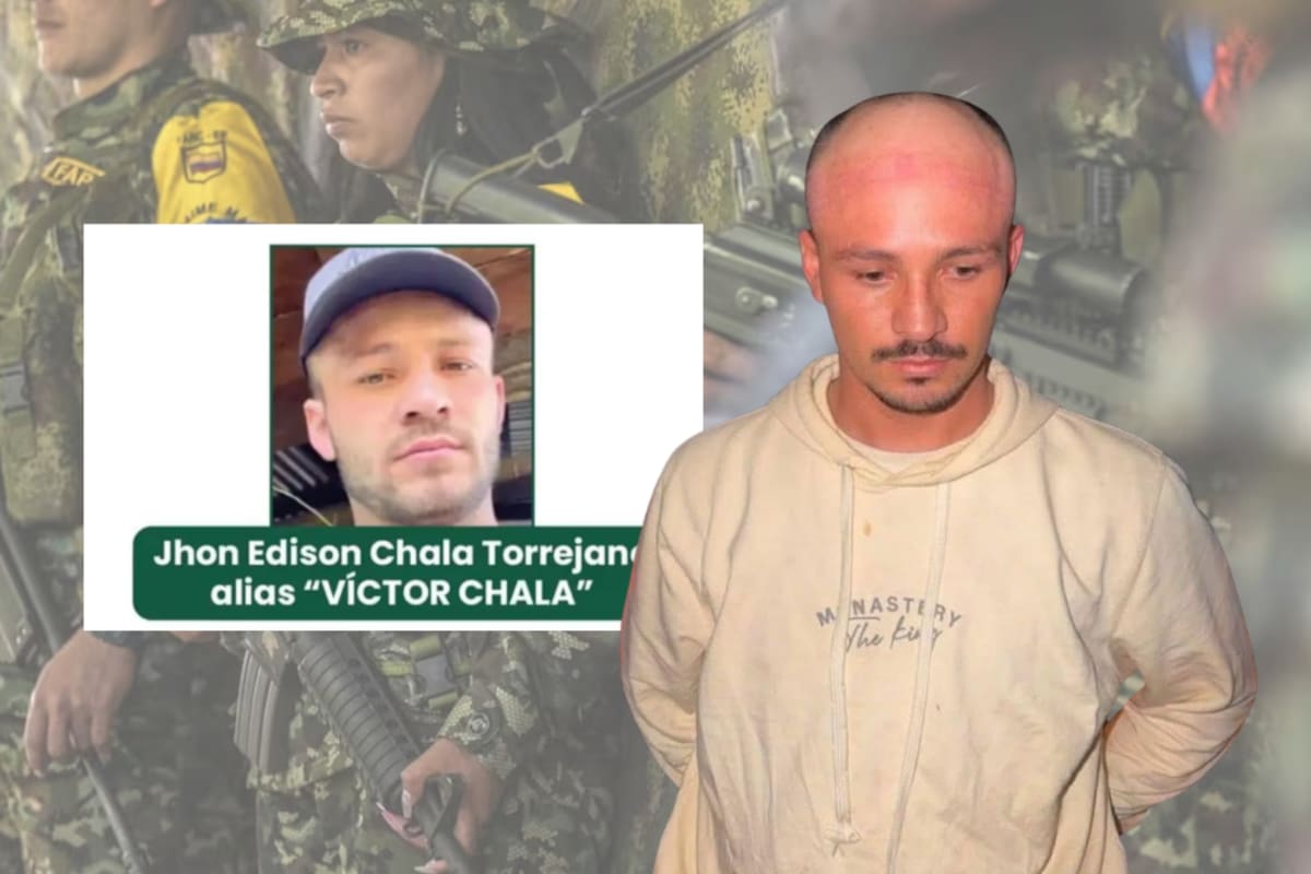 Alias ‘Víctor Chalá’ fue enviado a prisión tras su captura en Tolima. Foto: captura de pantalla de una publicación en X.