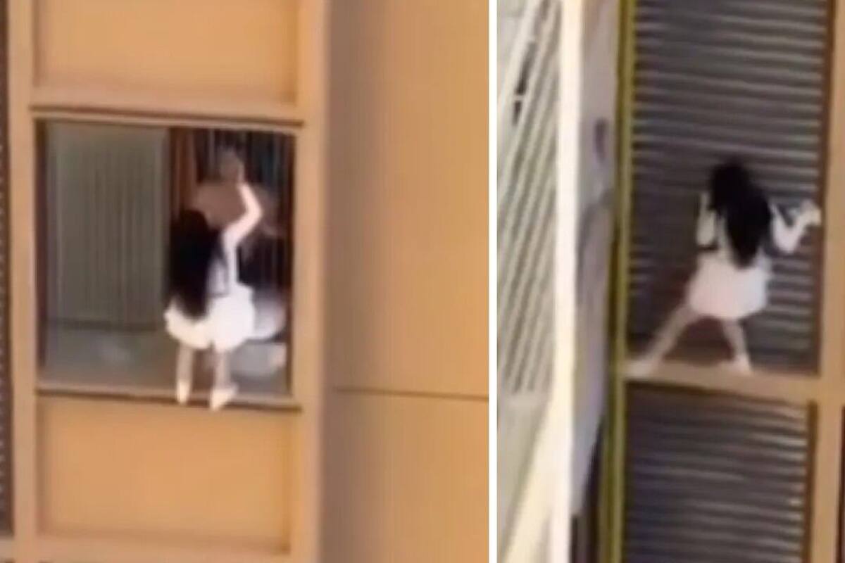 La peligrosa maniobra fue realizada para, presuntamente, evitar ser descubierta por la esposa de su amante, quien regresó a casa antes de lo esperado.