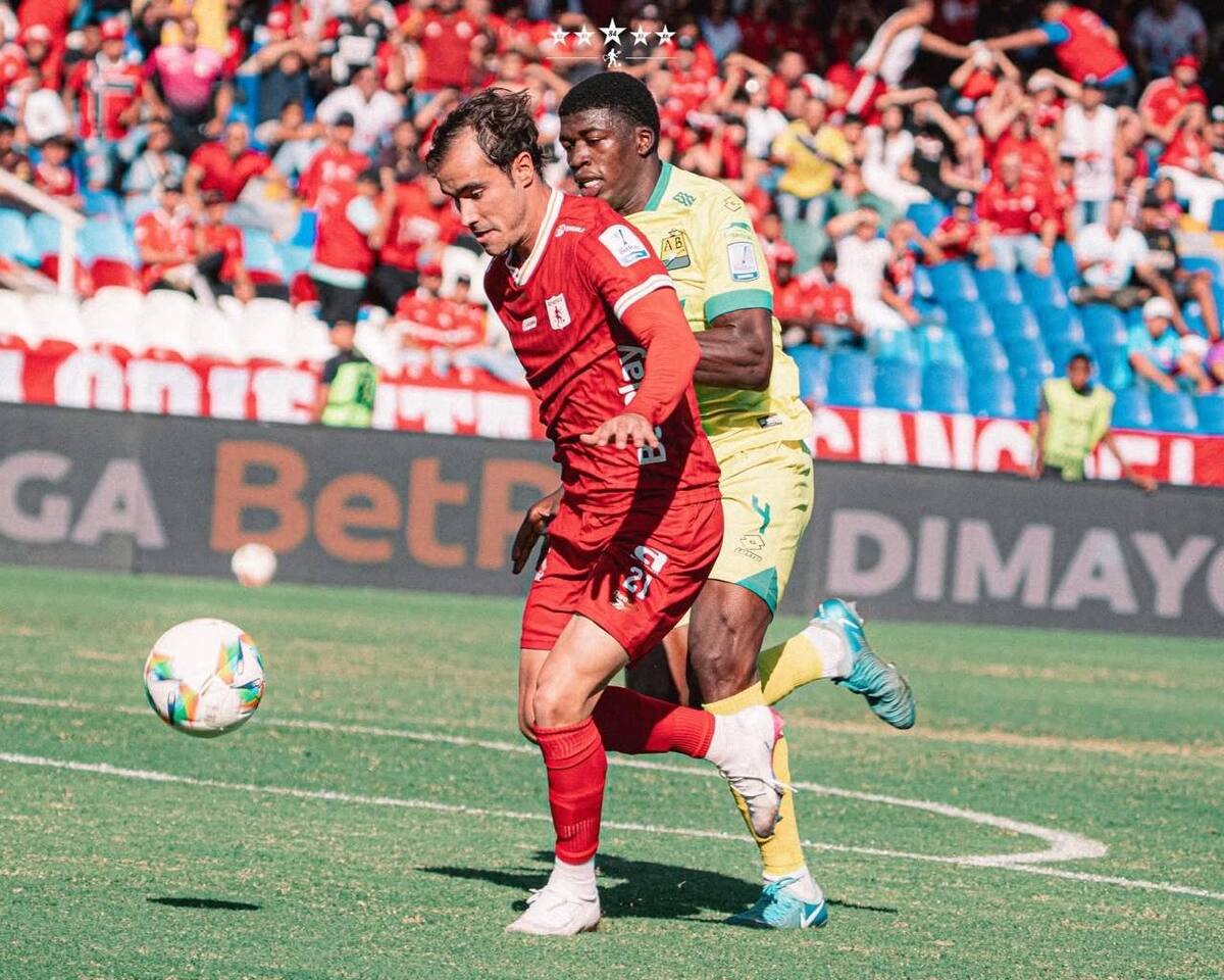 América de Cali generó la tercera derrota consecutiva del Atlético Bucaramanga, al imponerse 2-0 en el estadio Pascual Guerrero, por la fecha 15 de la Liga BetPlay I de 2026. Foto Aymer Andrés Álvarez/El País